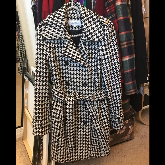 Calvin Klein Jackets & Blazers - Calvin Klein Houndstooth Coat -  Size 8